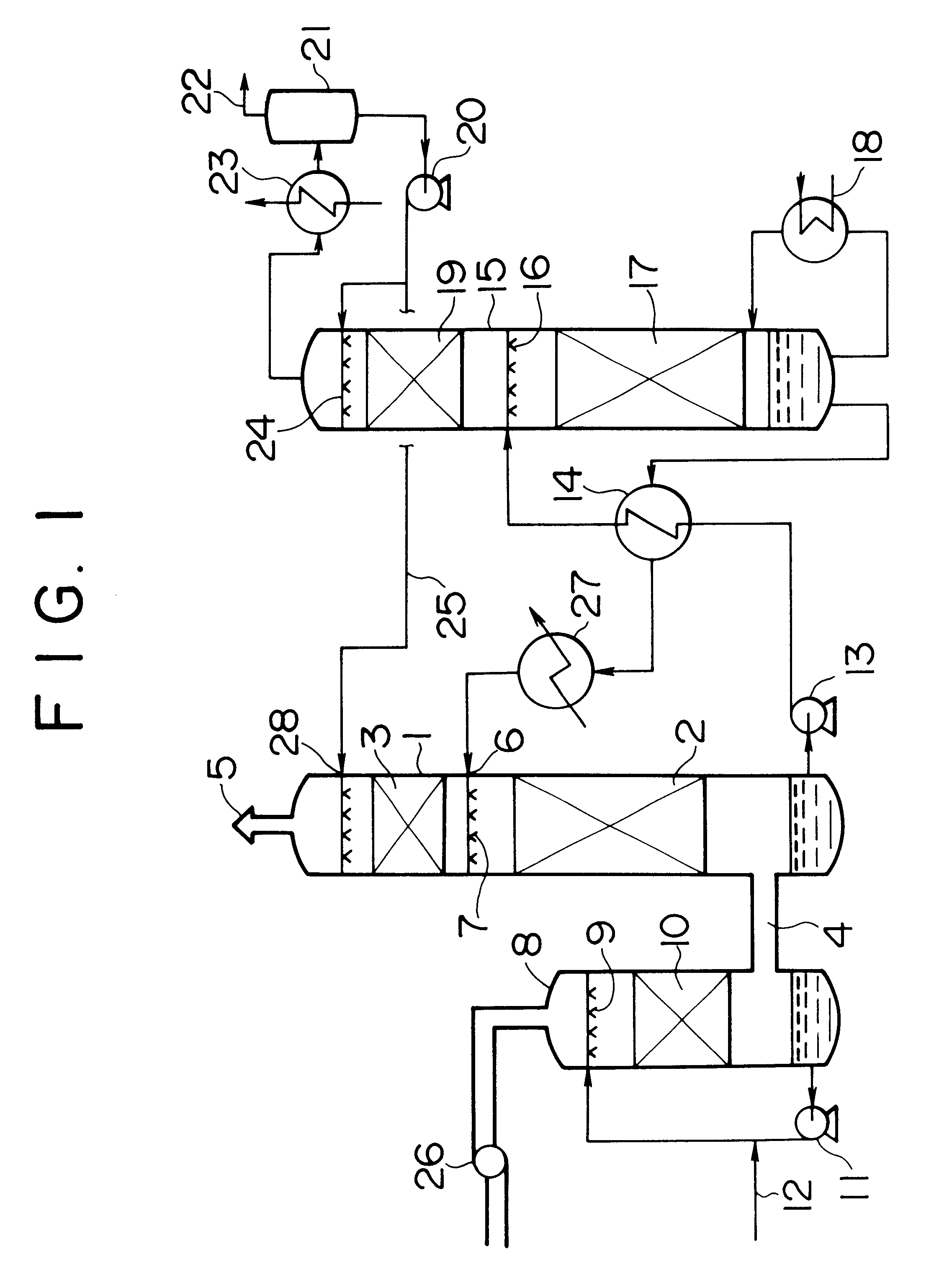 Method for removing carbon dioxide from combustion exhaust gas