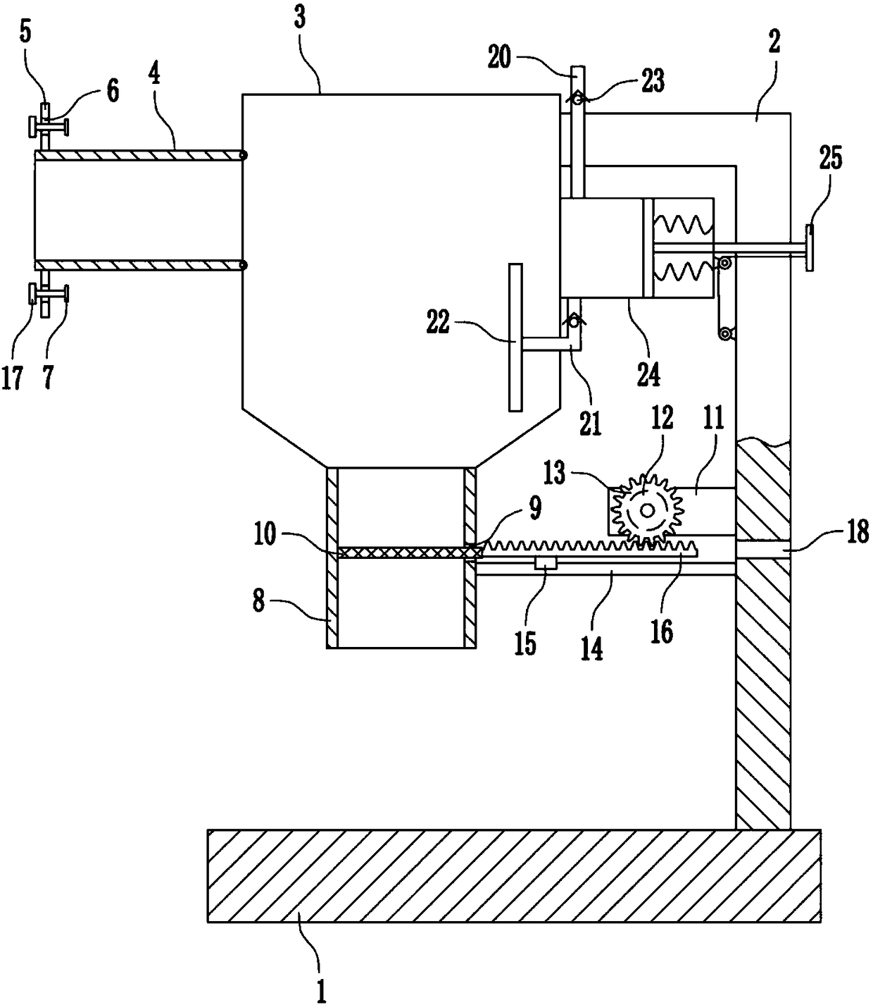 Collecting device for spring production