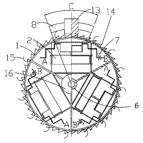 Suspended rotary water pressure energy converted power output device