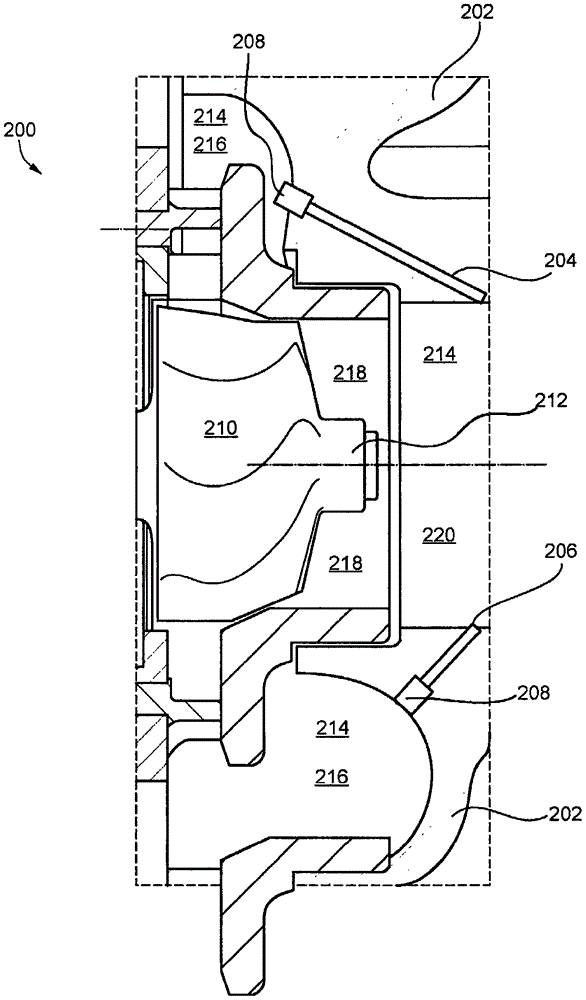 Internal combustion engine with turbine