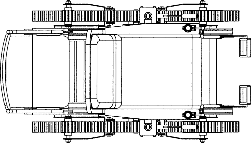 Suspension-type gravitational-equilibrium stair climbing vehicle with movable gravity center