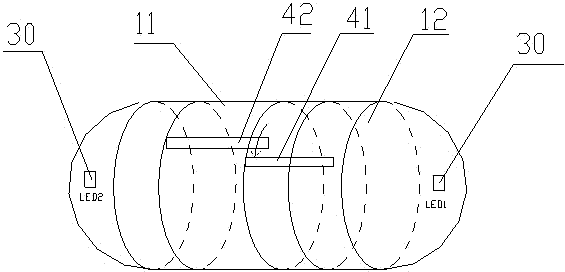 Capsule photon therapeutic device with adjustable light intensity