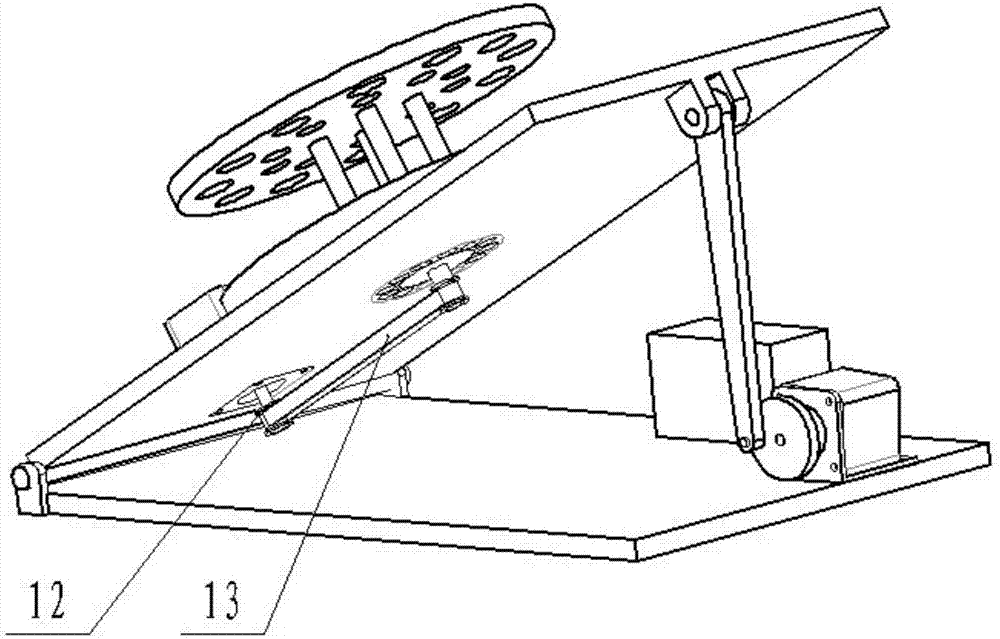 Fluctuating type automatic shake-up device for lab test tubes