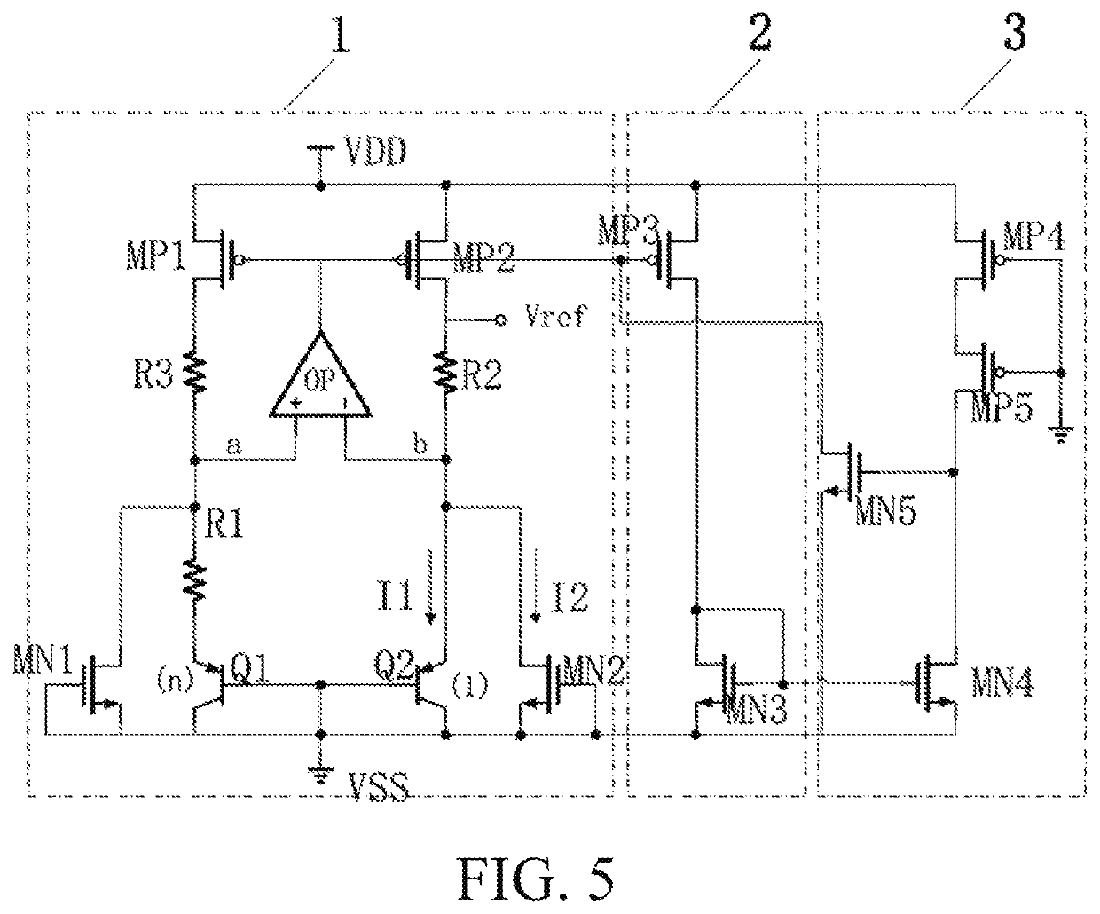 Bandgap reference circuit and high-order temperature compensation method