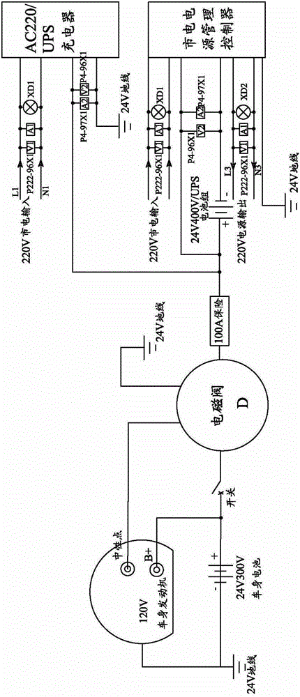 Automobile power supply system and corresponding automobile power supply control method