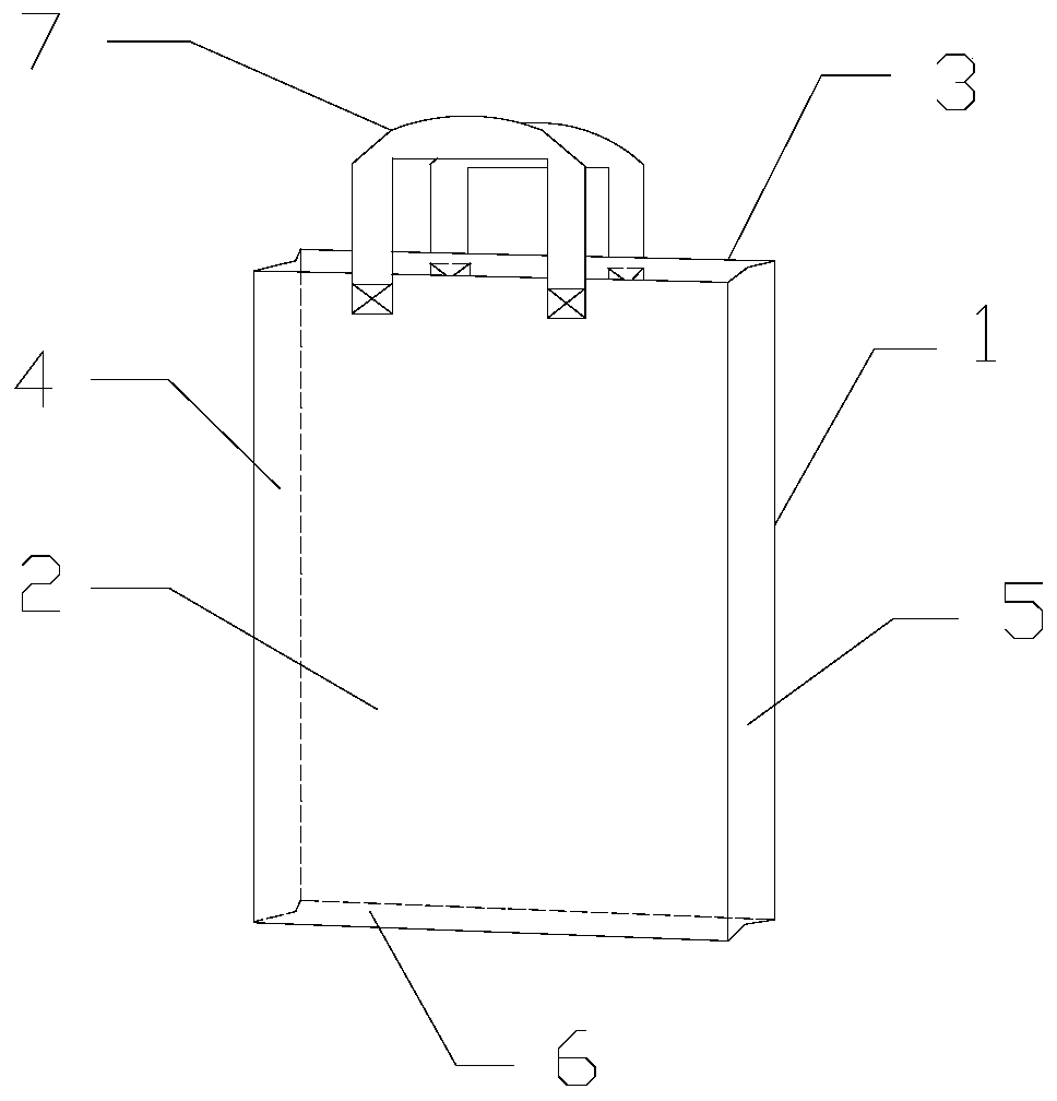 Non-woven fabric PE hand bag and manufacturing method thereof