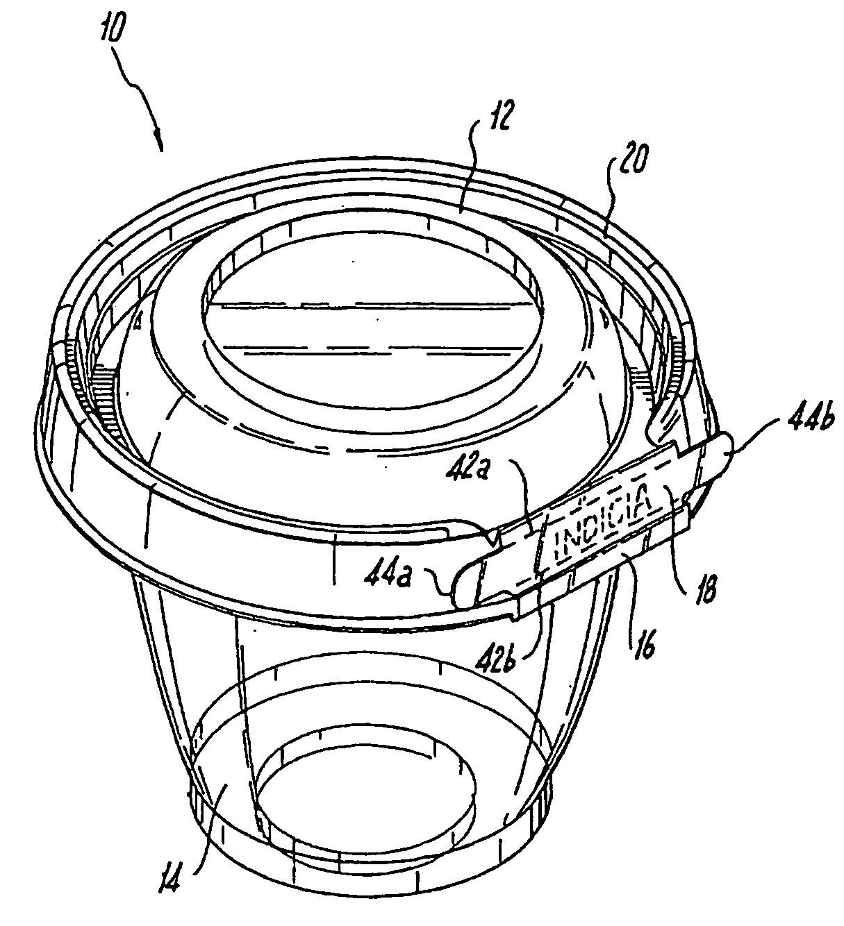 Container with hang tab and method of forming the same