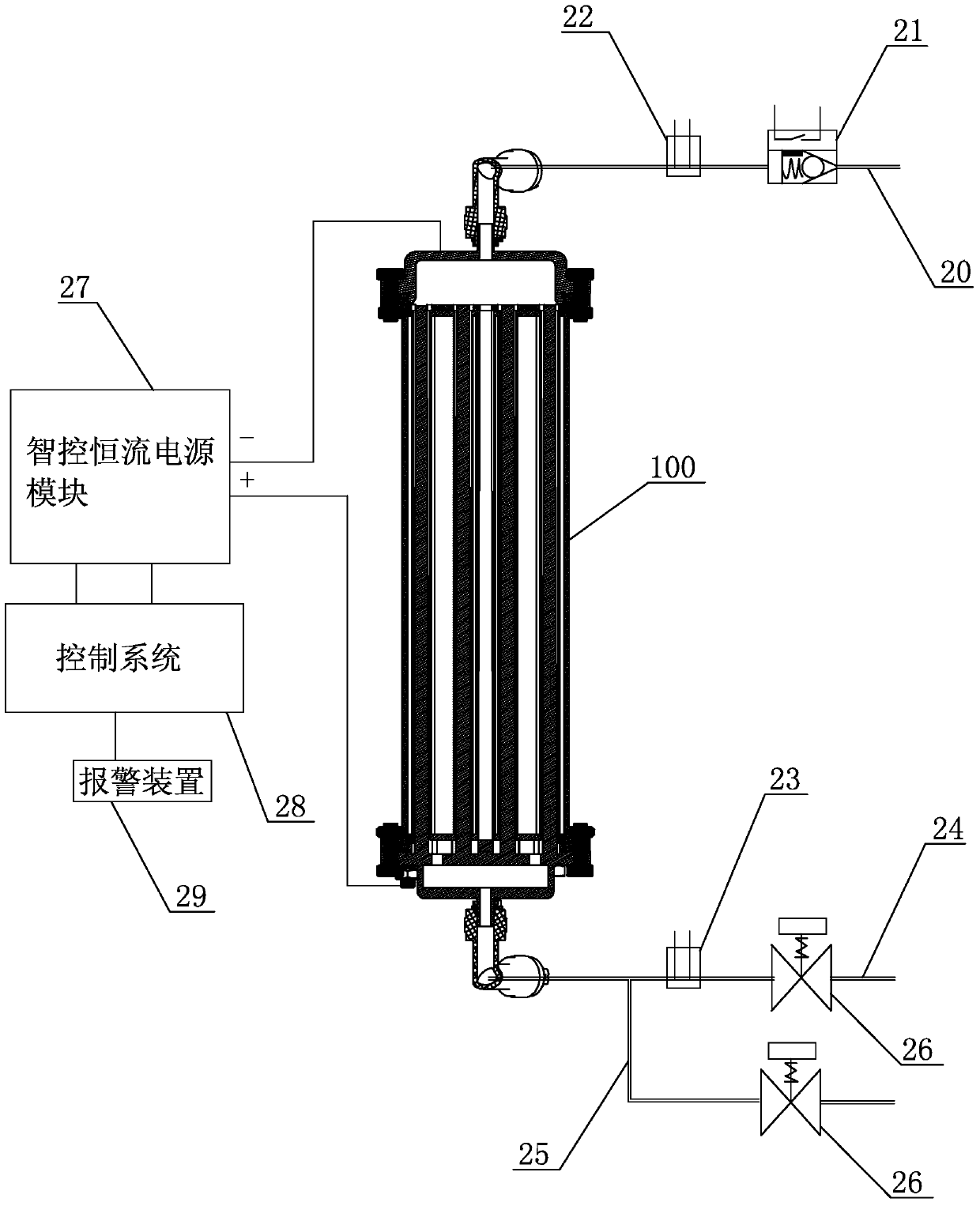 An intelligent water purifier that uses electric field adsorption to remove heavy metals in water