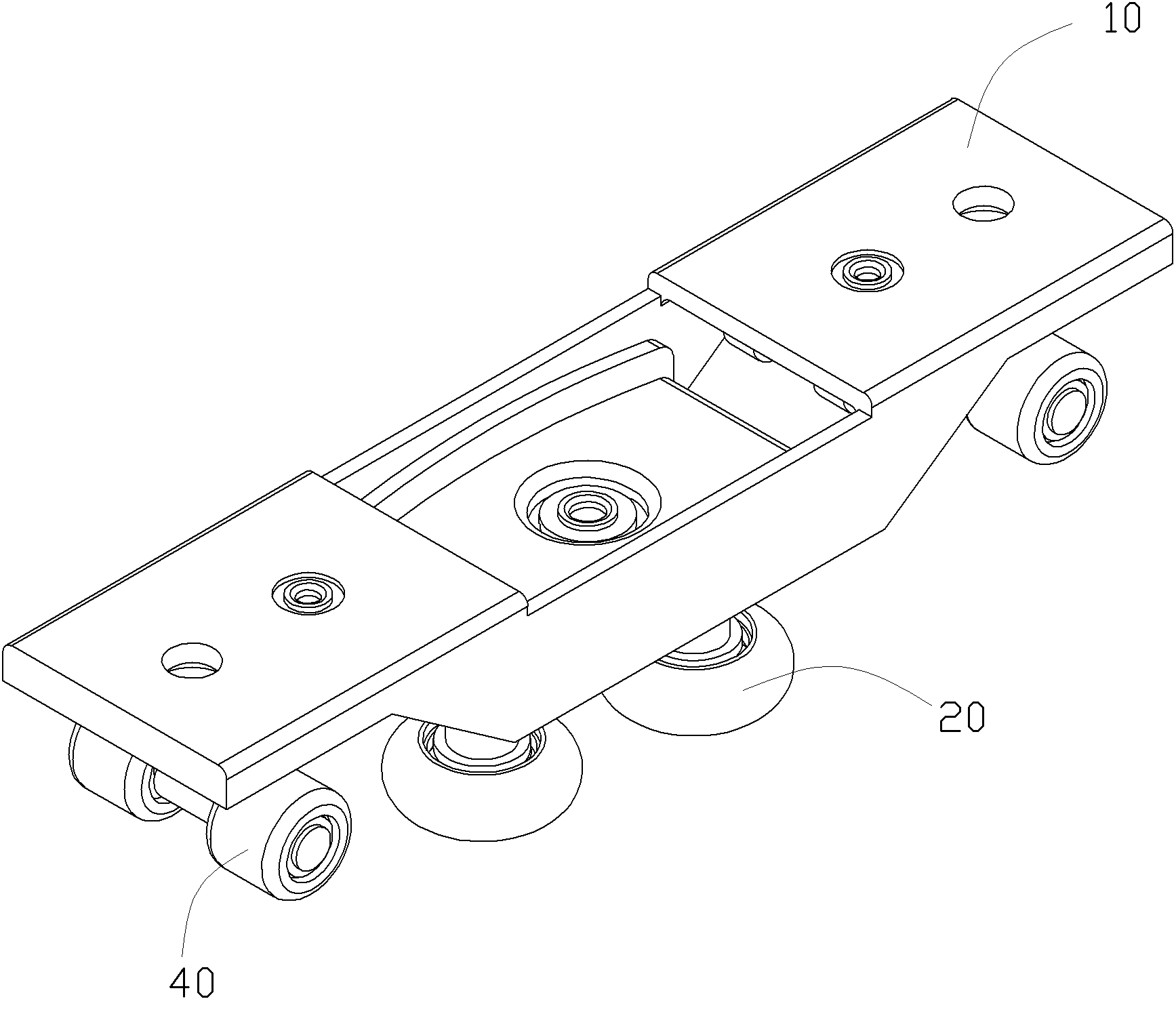 Concealed type guide device for door body