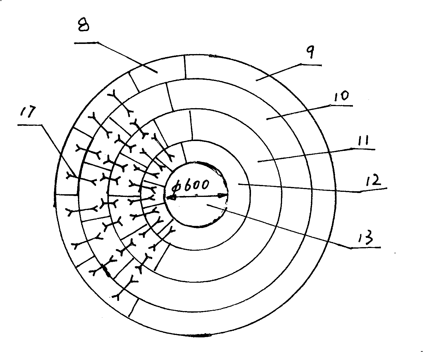 Fluidized calcining furnace ball arc furnace top and method of forming same