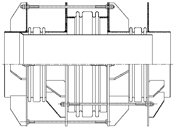 A Straight Pipe Pressure Balanced Expansion Joint with Three-way Compensation