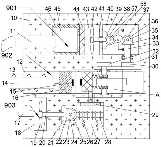 A cooling device for dust-proof and static-removal of TV