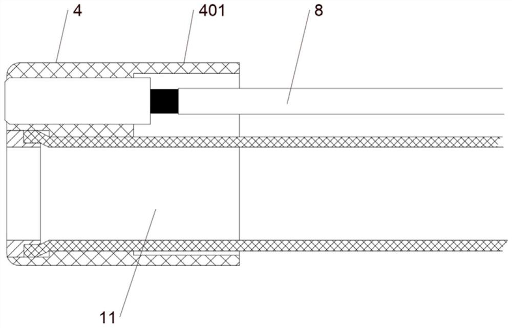 Flexible electronic nephroscope with bendable tail end