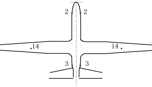 Method for constructing digital complete machine coordinates of aircraft with high aspect ratio