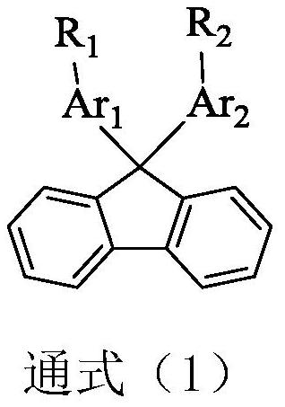A kind of compound containing fluorene and its application
