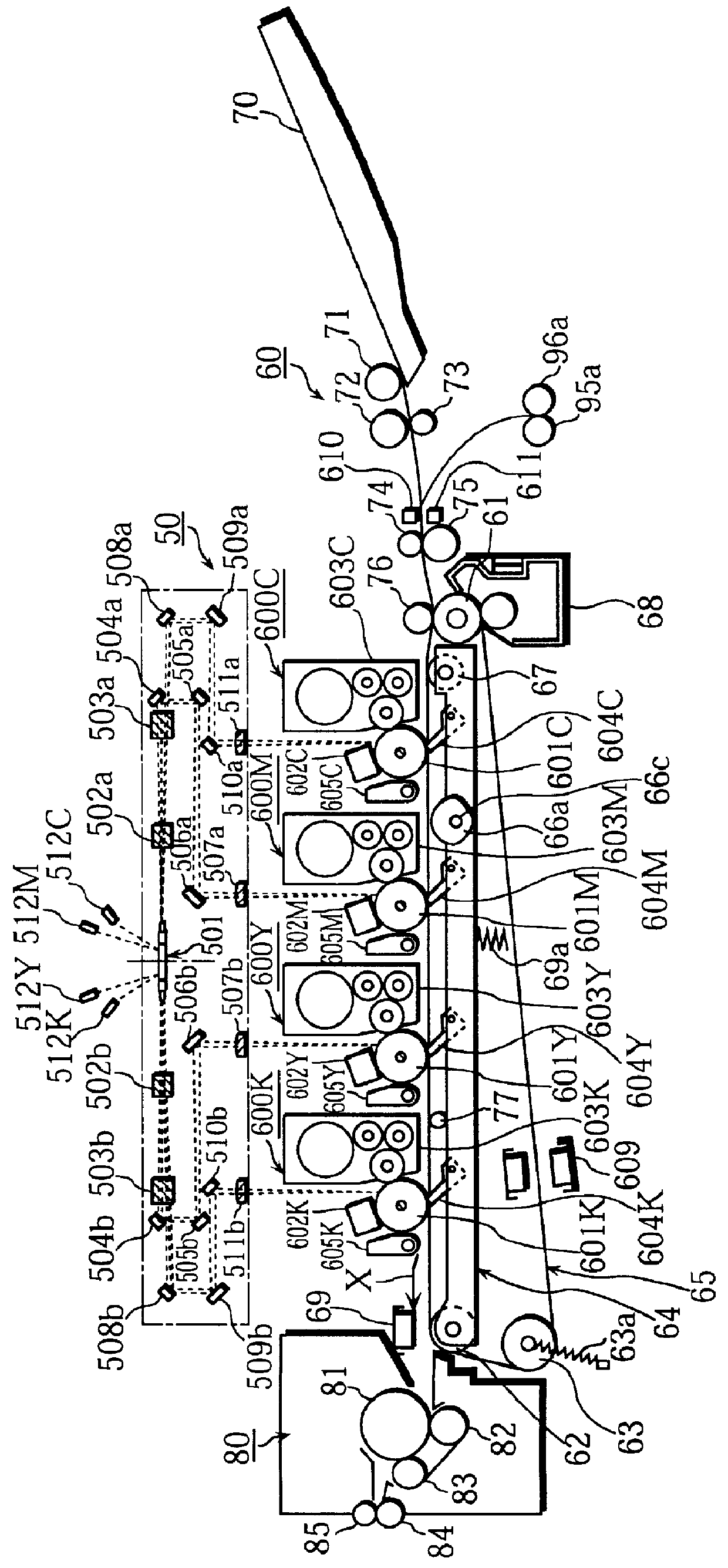 Image forming apparatus operating in color mode and monochrome mode