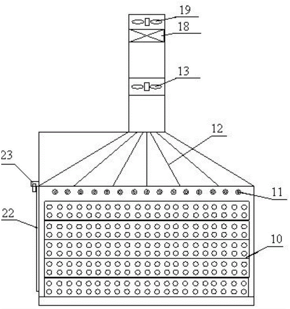 High-voltage electric field and hot air combined drying device