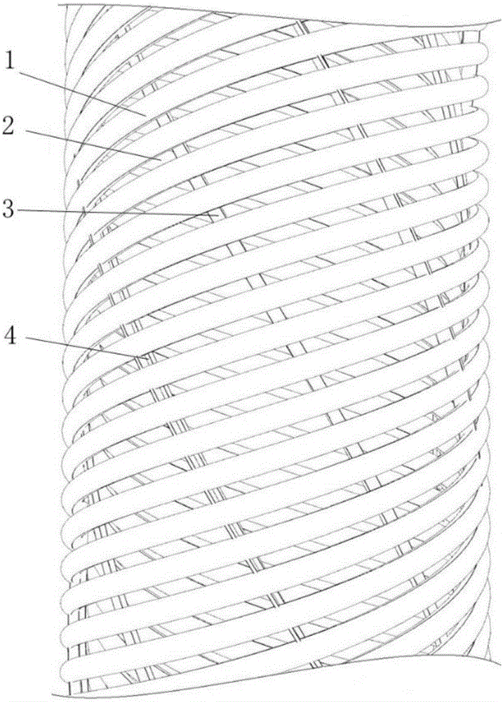Spiral filler strip type winding pipe heat exchanger