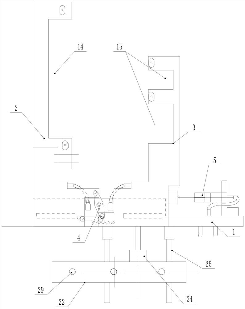 A photolithographic plate automatic feeding and unloading device for a chip photolithography machine