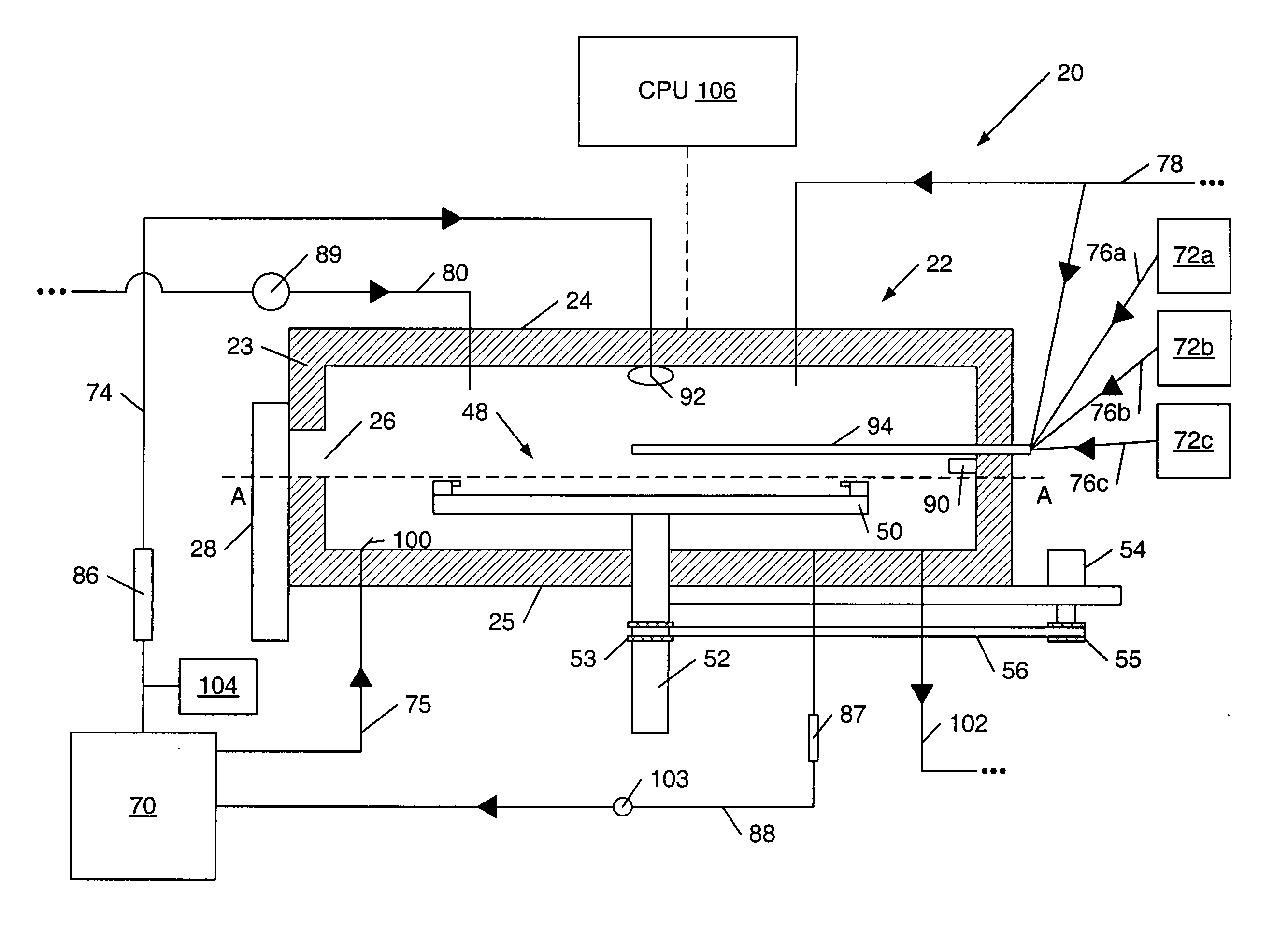 Microelectronic fabrication system components and method for processing a wafer using such components