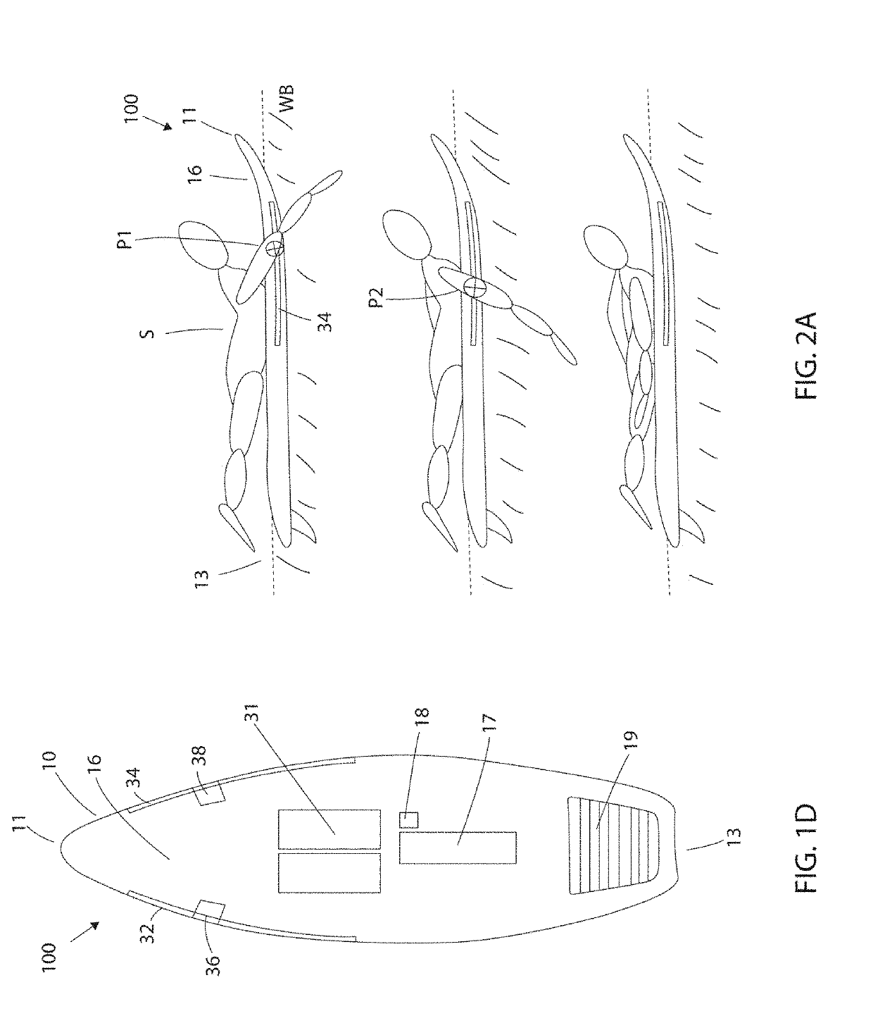 Personal Watercraft for Amplifying Manual Rowing or Paddling with Propulsion