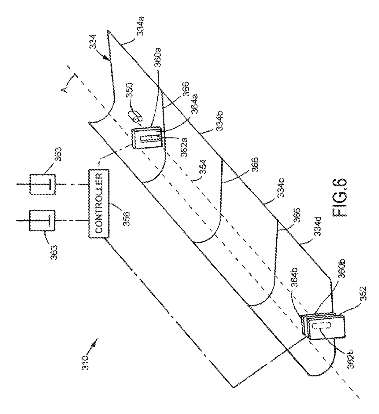 Light beam header height control system for an agricultural harvester