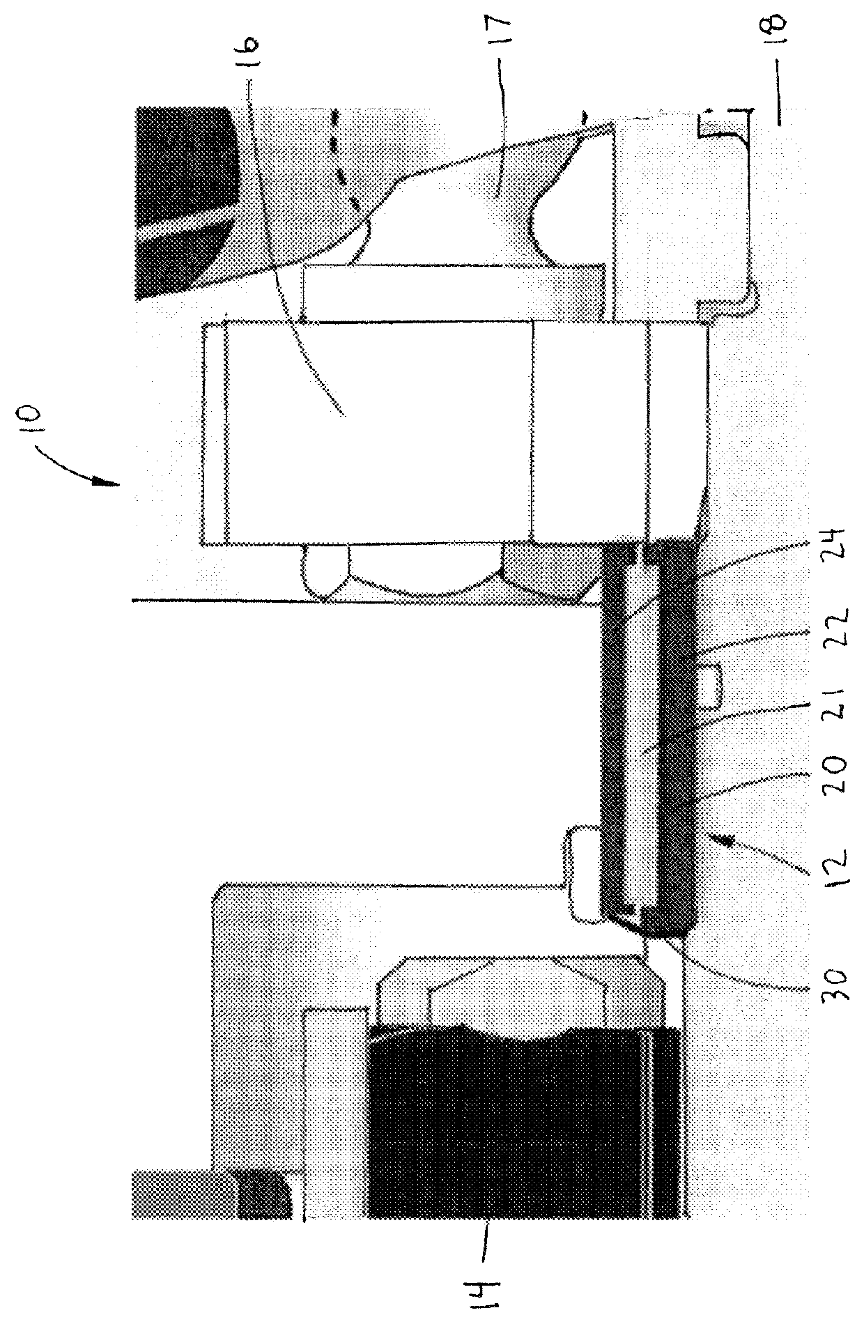 Actuator pivot shaft rolling bearing with seal