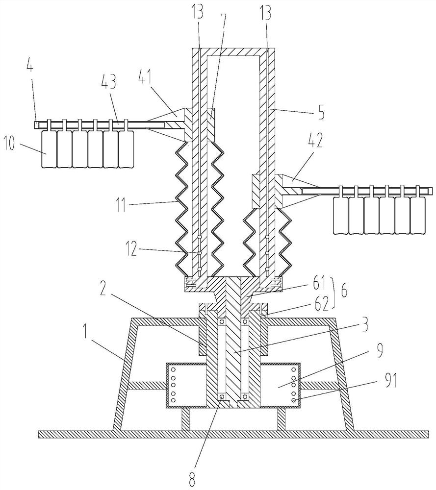 Long-necked bottle lifting transposition device