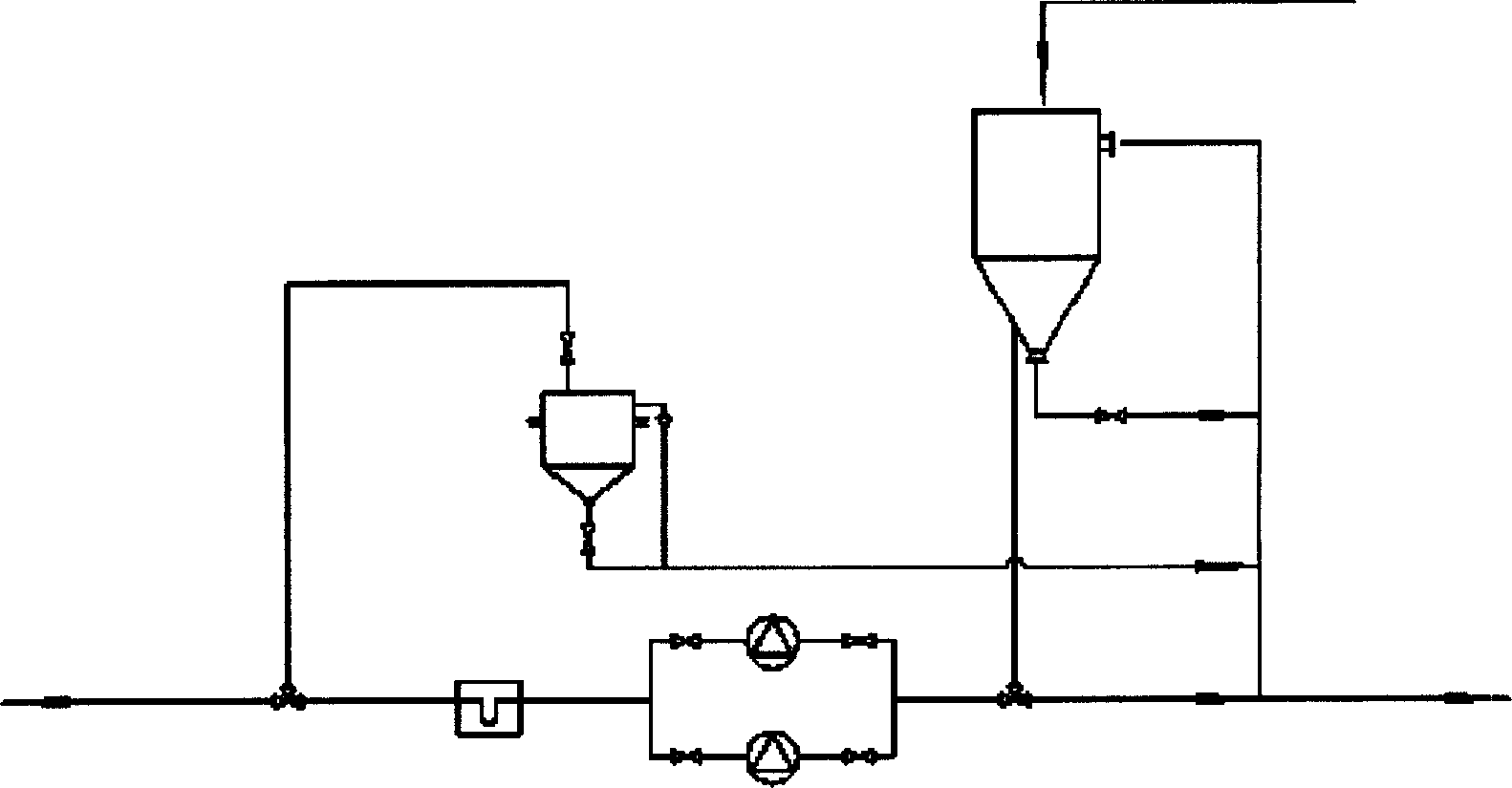 Liquid asphalt proportioning system flow and device