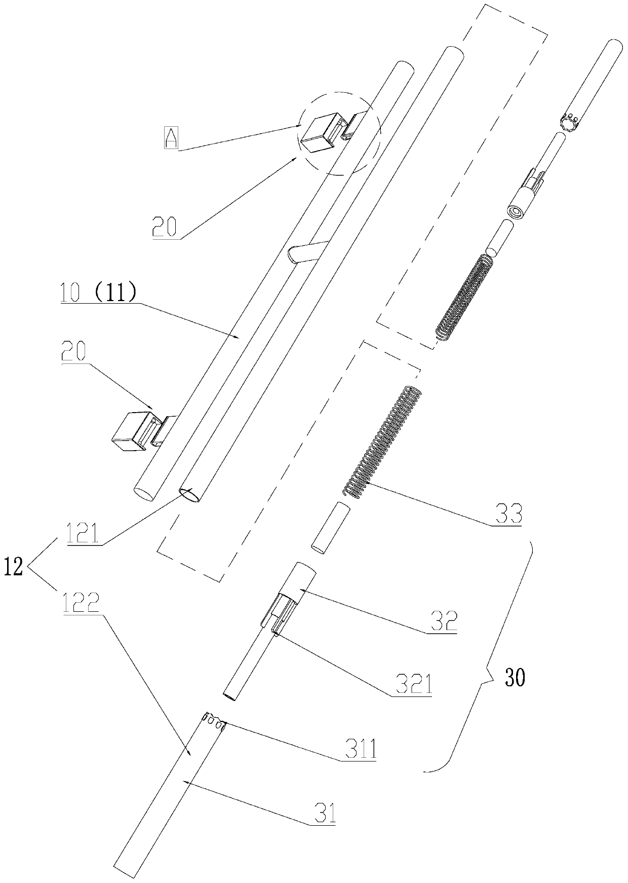 Telescopic towel rack