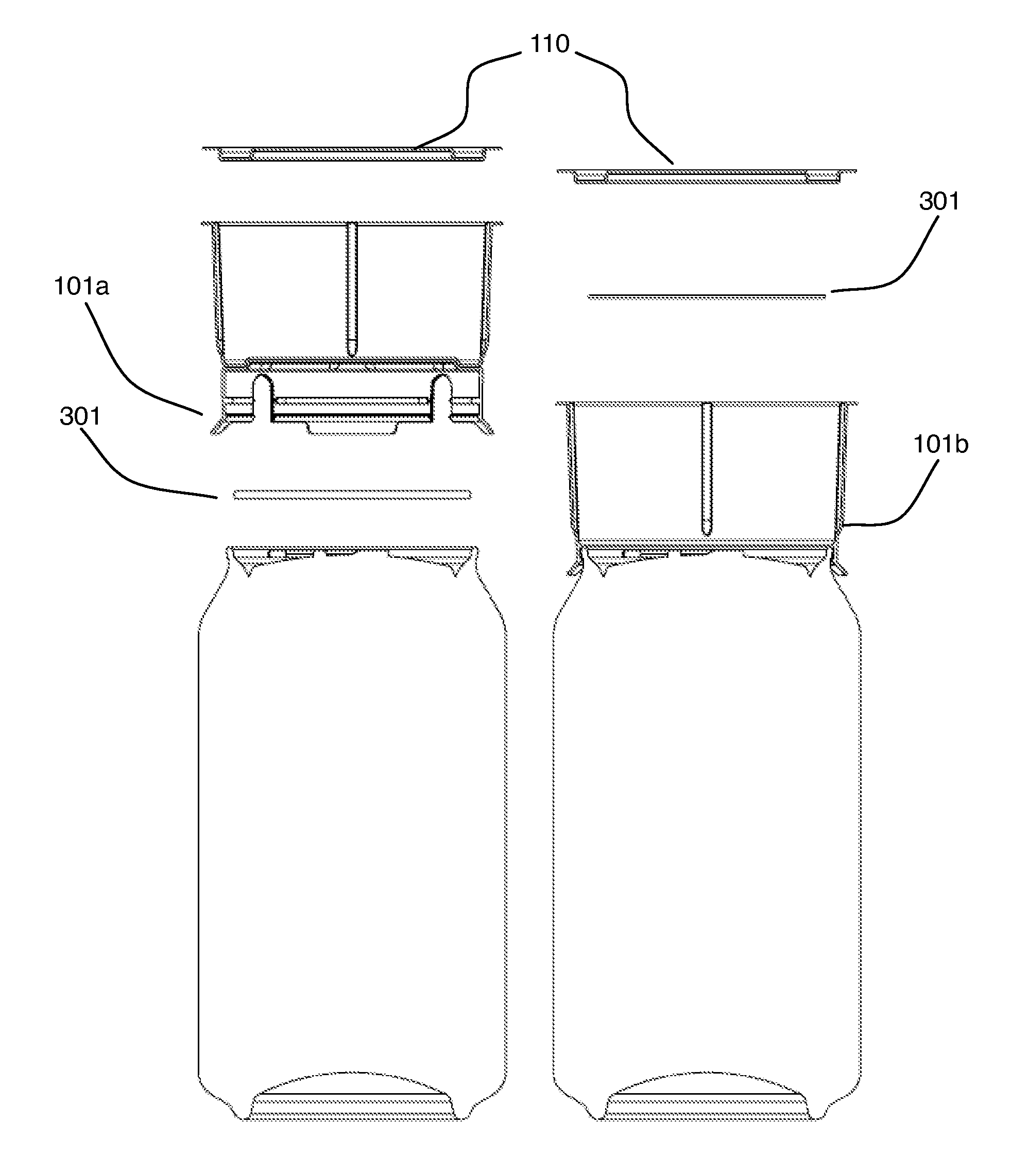 Top mounting can container