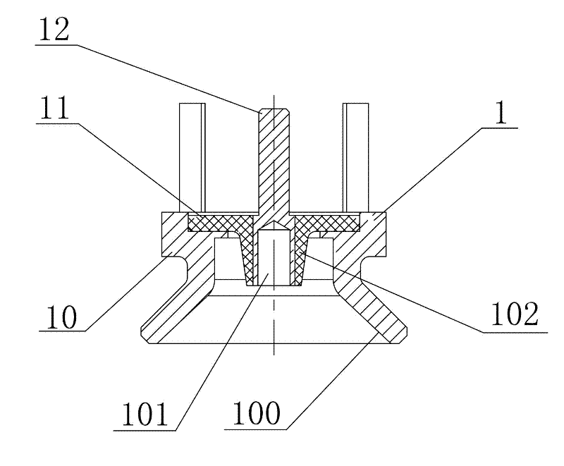 Floating-structured radio frequency coaxial connector