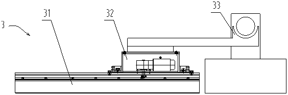 Machine with automatic feeding and discharging function for chamfering internal and external of large bar
