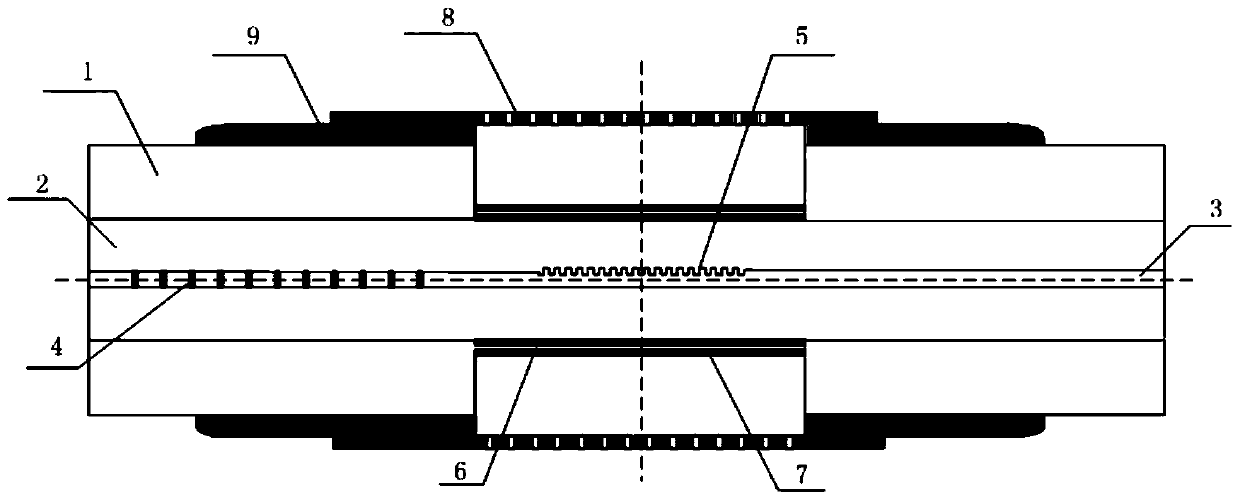 Bragg grating biochemical sensor and method at interface between fiber core and cladding