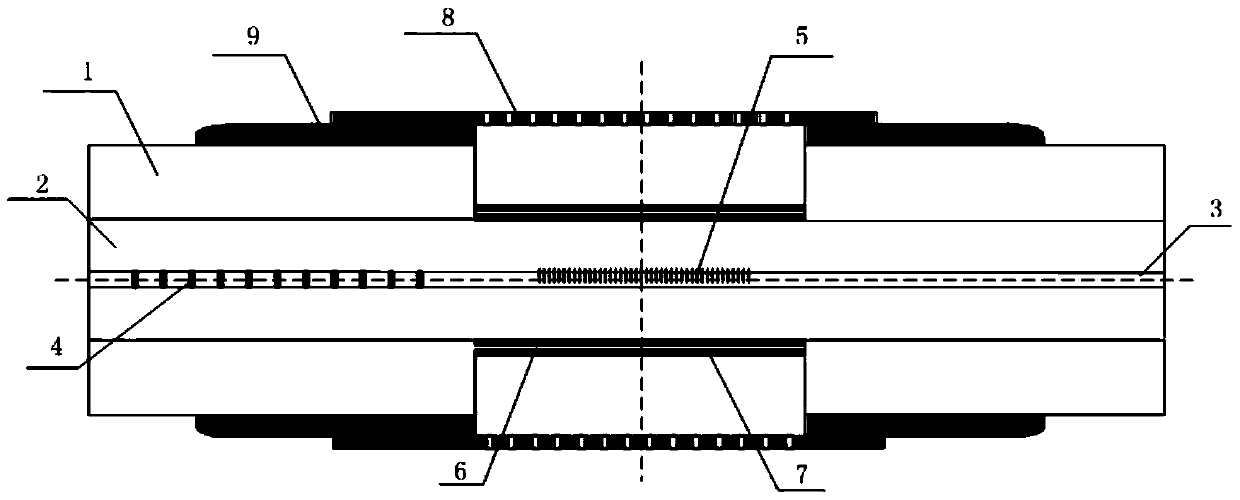 Bragg grating biochemical sensor and method at interface between fiber core and cladding