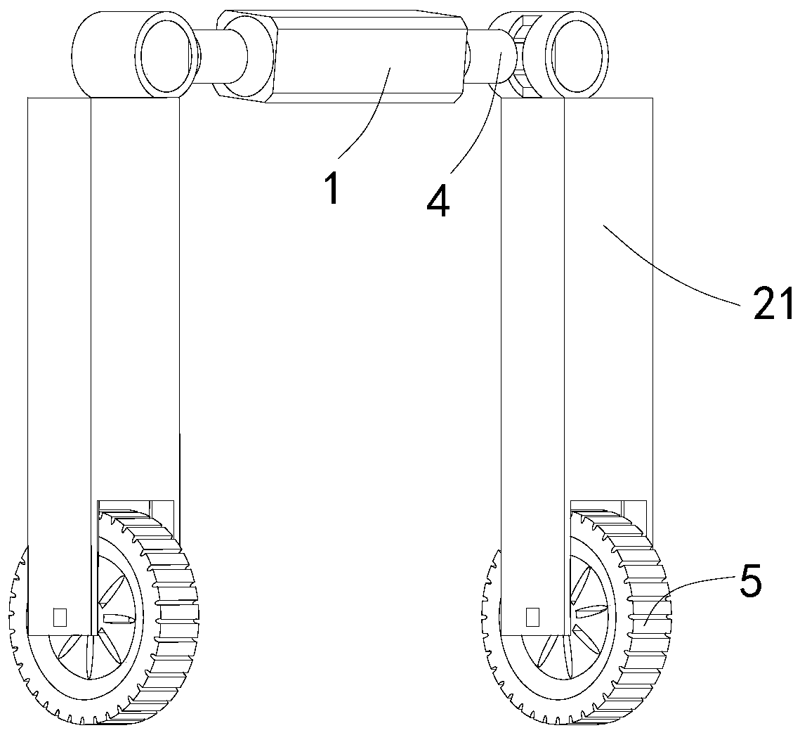 Mobile robot wheel foot structure and control method thereof