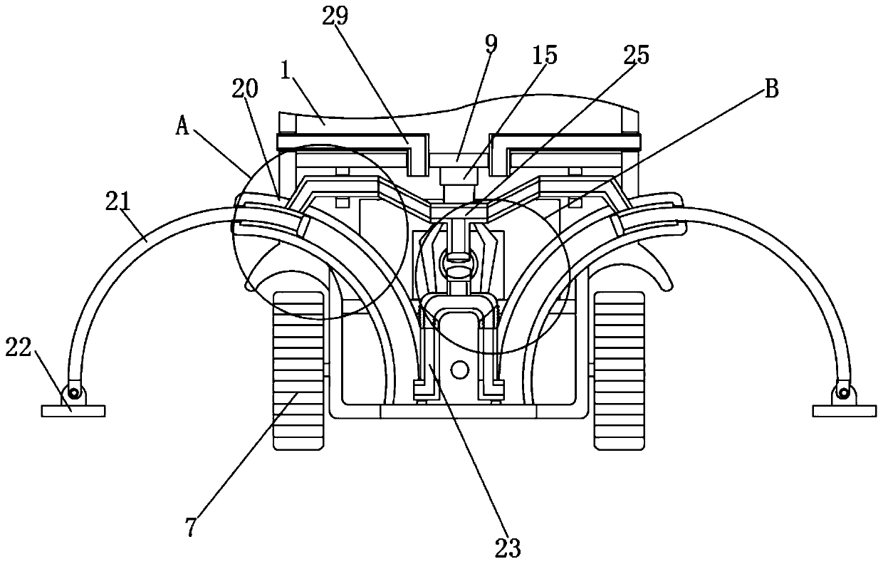 Drive advancing device of intelligent shopping distribution robot