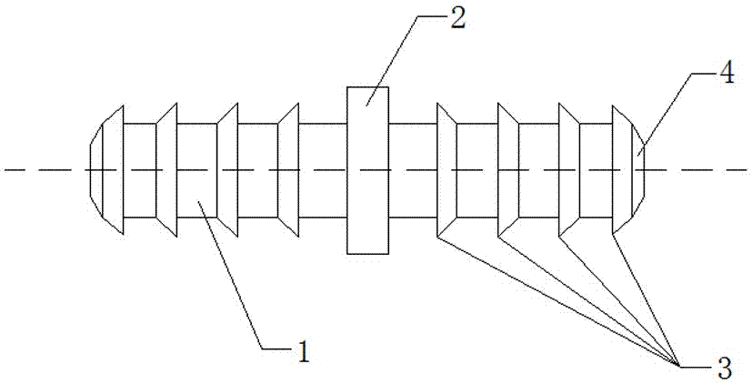 Pagoda double-end opposite pulling screw