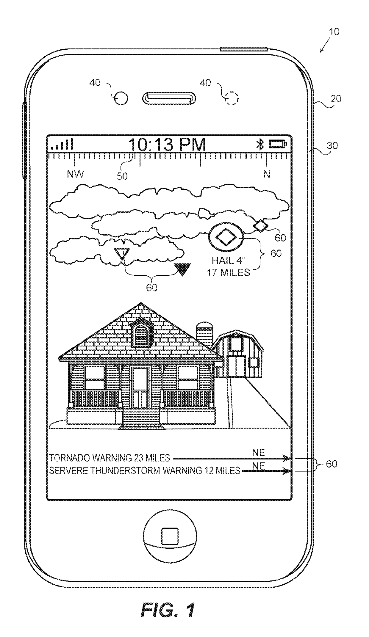 Weather event visualization application for mobile devices