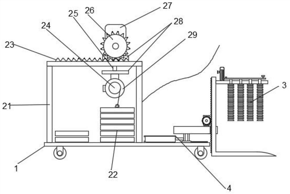 An industrial electrical appliance transfer device