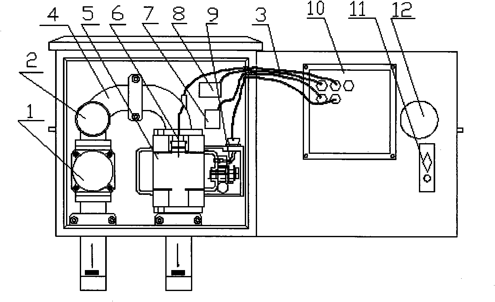 Valve control air Roots flowmeter and valve control air Roots flow metering box comprising same