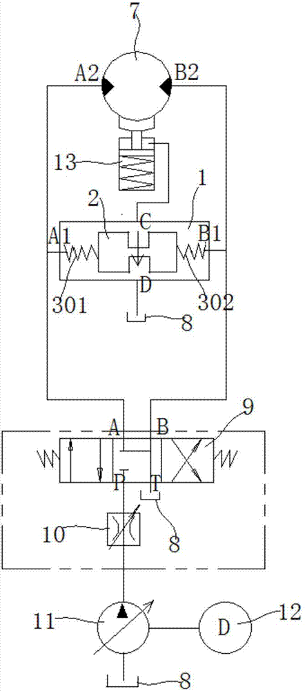 A Shuttle Valve with Neutral Unloading Function and Braking System Driven by a Hydraulic Motor