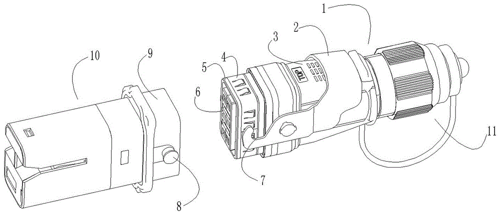 Lightning protection electric connector assembly, lightning protection electric connector and metal cable clamp