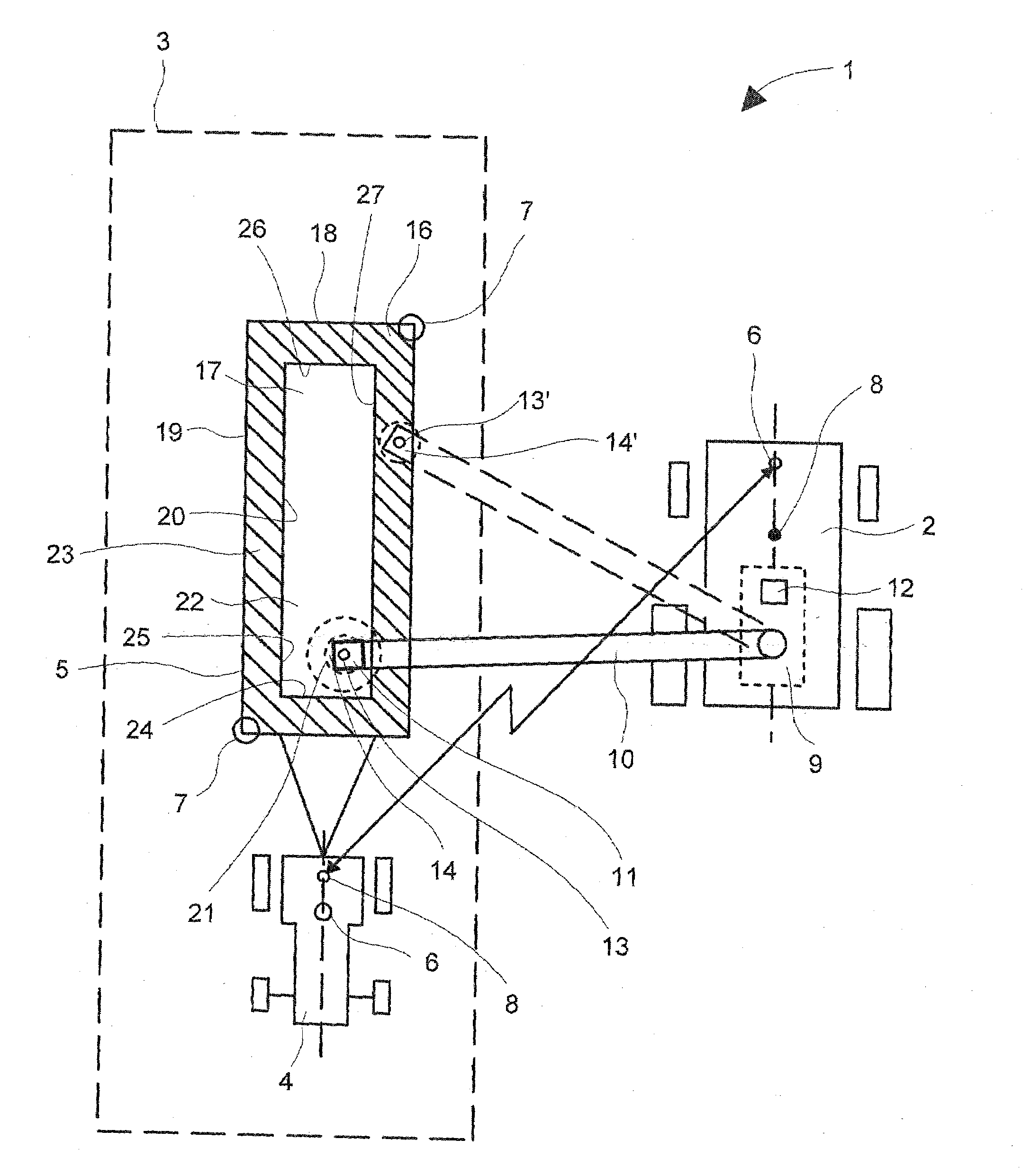 Self-propelled agricultural harvesting machine with controllable transfer device