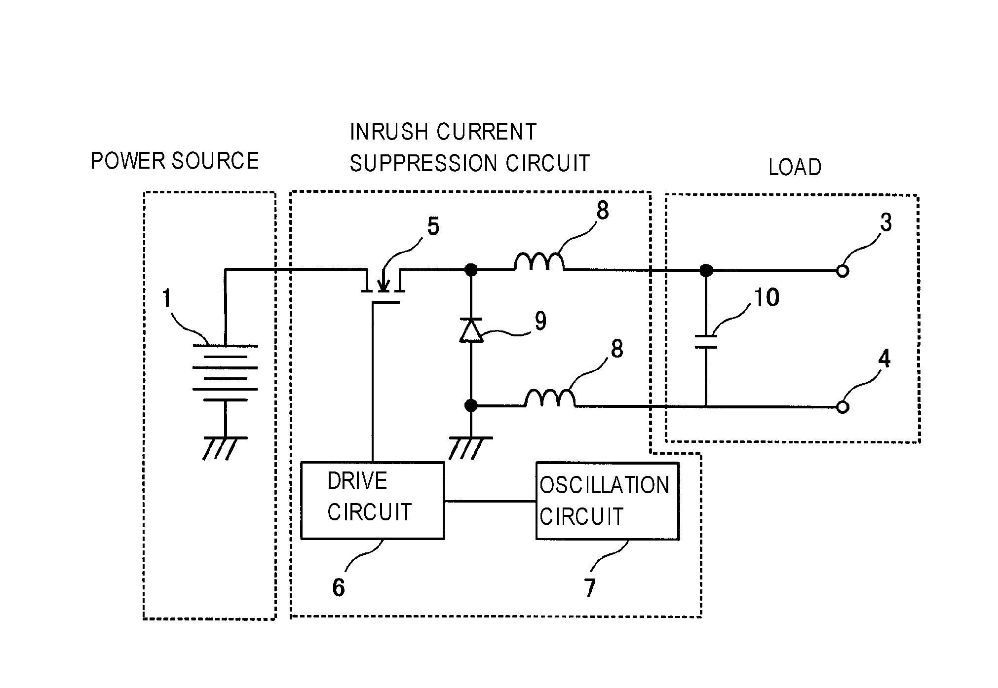 Inrush current suppression circuit