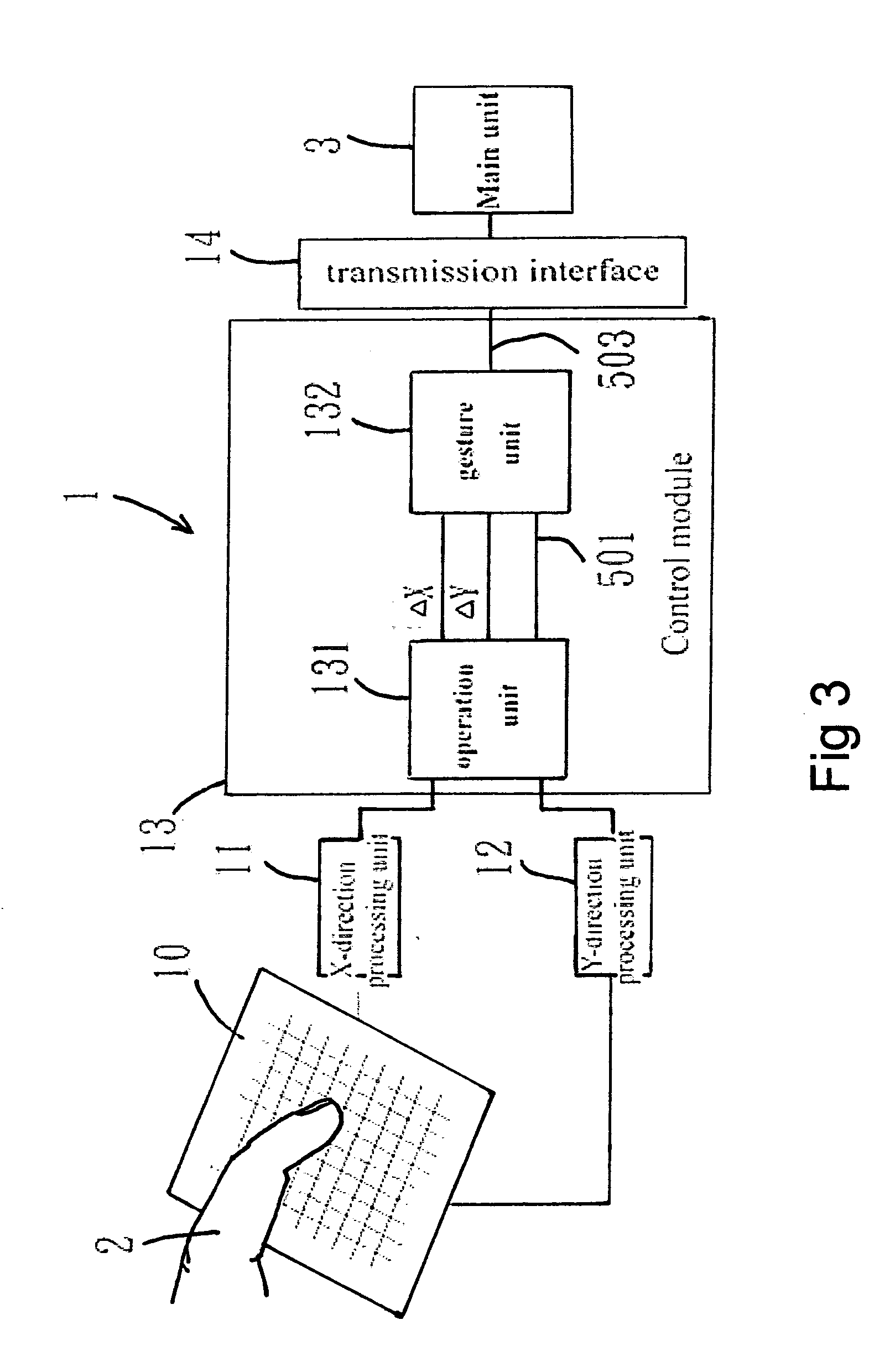 Touch control method for a drag gesture and control module thereof