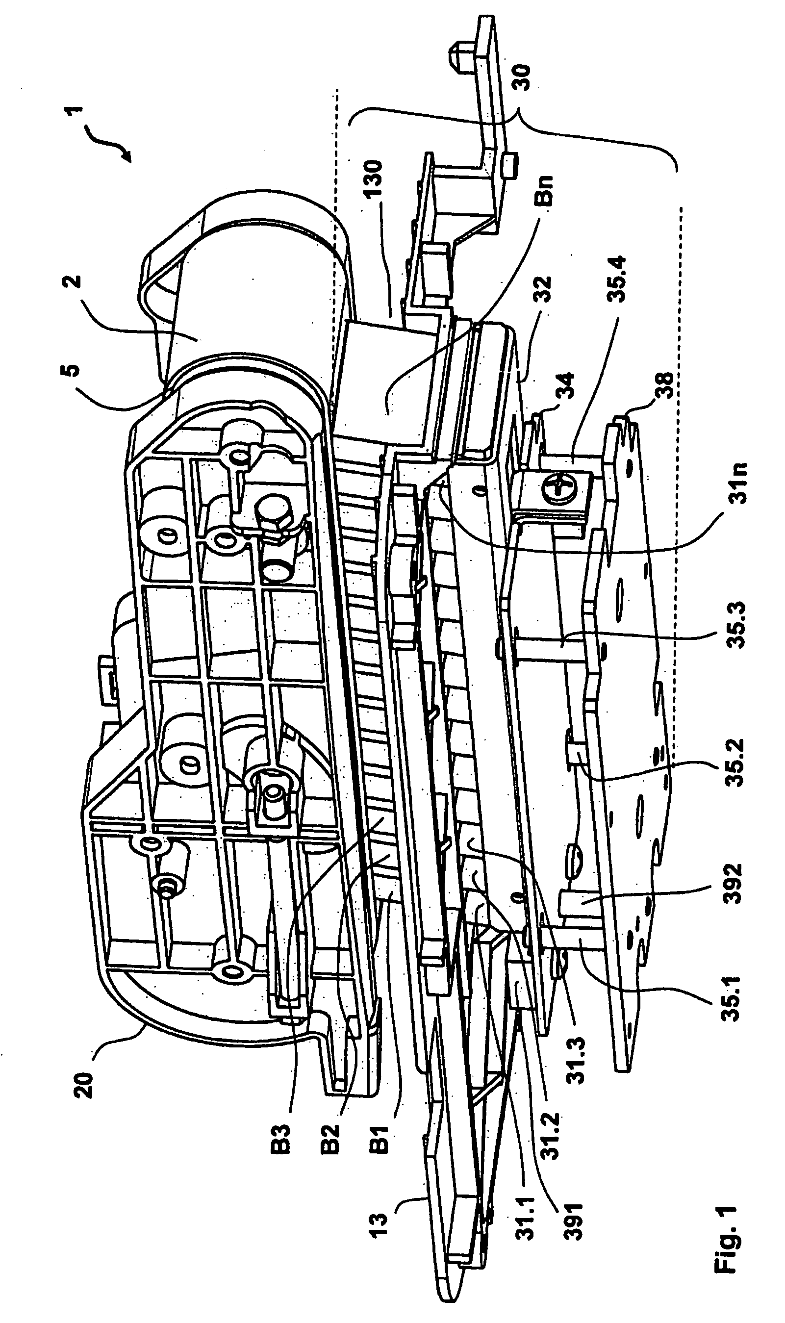 Apparatus for Pressing Flat Materials onto a Transport Module