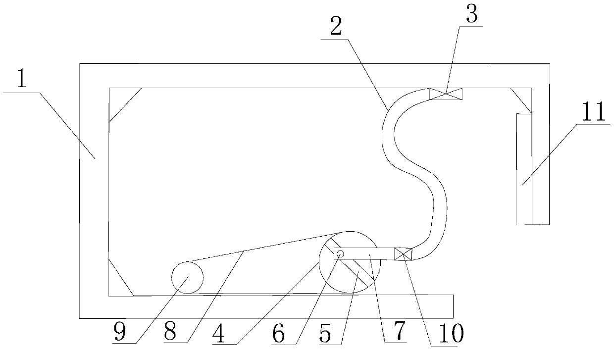 A test device and test method for hose aging test