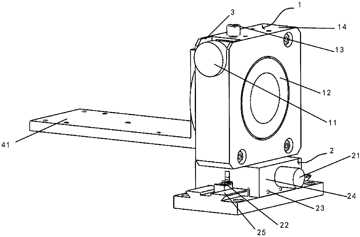 Line-scan digital camera adjusting device