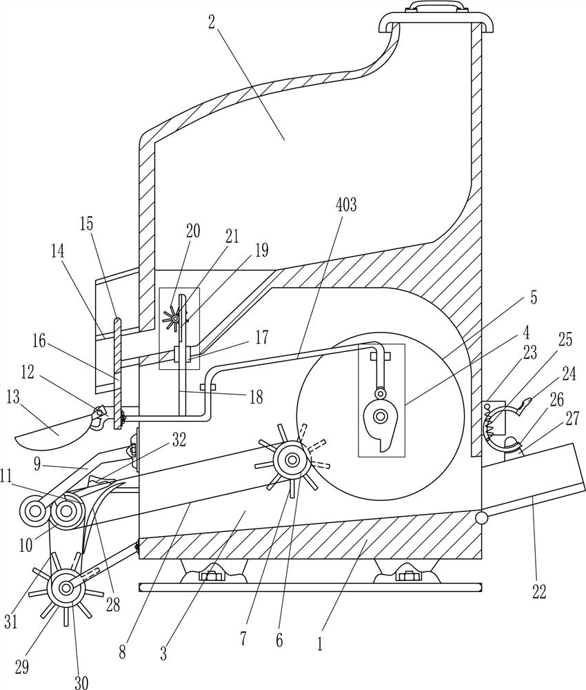 A garden pond feed throwing equipment